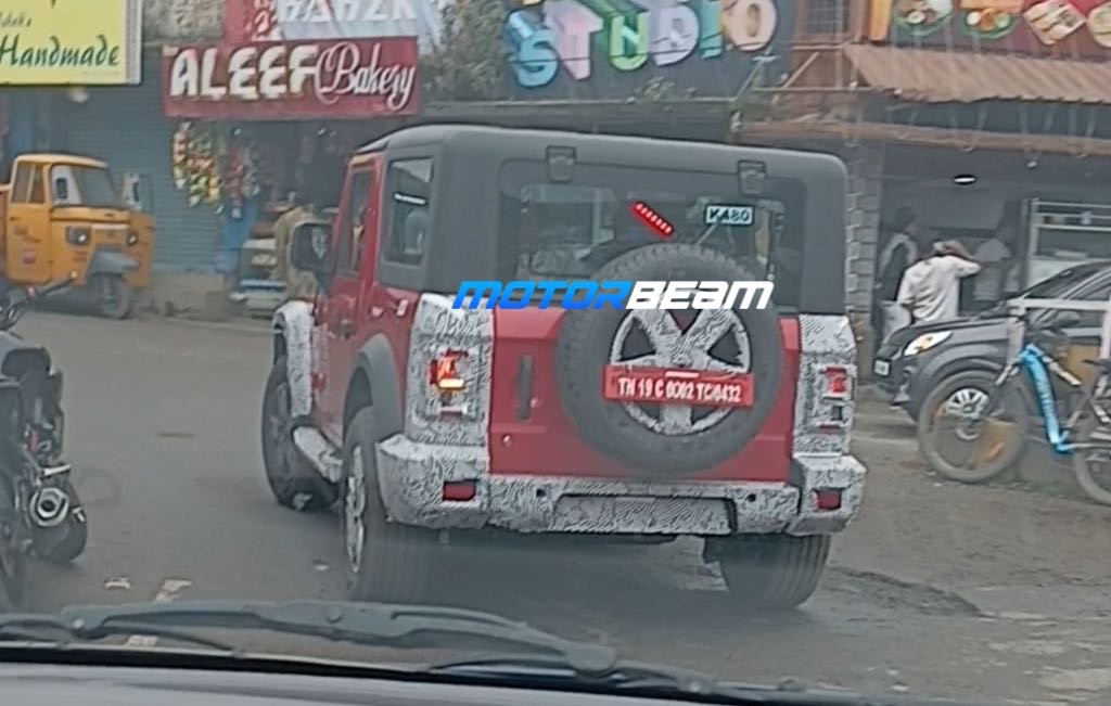 EXCLUSIVE – Mahindra Thar 3-Door Facelift Spotted Testing